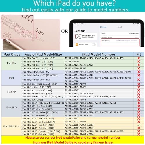 Image of DuraSafe Cases for for iPad Pro 12.9 3rd Generation 2018 PC Case A1876 MTEL2HN /A MTEM2HN /A A2014 MTFN2HN /A MTFL2HN /A MTFP2HN /A MTFQ2HN /A A1983 MTHN2HN /A MTHU2HN /A - Light Pink