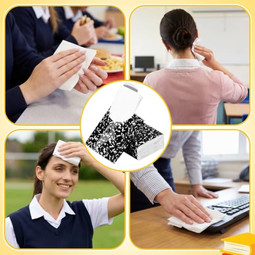 Image of Ctosree 50 Pack Back to School Pocket Tissues Teacher Classroom Travel Packs Bulk 500 Sheet Small Notebook Tissues Pocket Packs 3 Ply Mini Travel Size Individual (Composition Book)