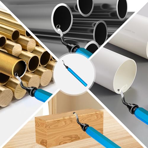 AICOYA Entgrater mit 10 Klingen, Entgrater für 3D-Druckteile aus Metall, Kunststoff, Edelstahl (8 BR1010, 2 BS1018)