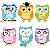 Gueevin 6 Pack Owl Sticky Notes Owl Shaped Cute Notepads Things Back to School to Do Notepad Party Favors for Teacher Office Gifts Decor Supplies, 180 Sheets in Total, 4.7 x 5.5 Inches