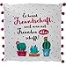 GRUSS & CO Die Geschenkewelt 46167 - Cojín de Peluche (25 x 25 cm, poliéster), diseño de Cactus, Multicolor