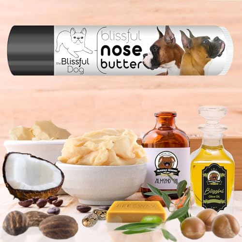 Image of The Blissful Dog Show Boxer Nose Butter for Dry, Cracked Skin, Lick-Safe Dog Nose Balm with Moisturizing Shea Butter, Almond, Olive, and Essential Oils, Pet Supplies, Uncented, 0.15 oz.