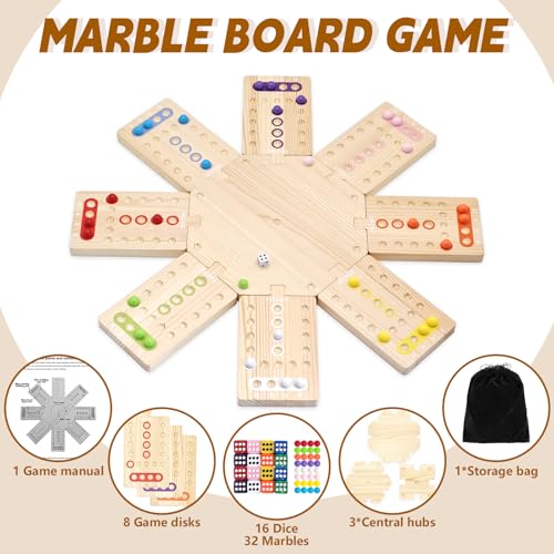 Juego de mesa de madera para 2 a 8 jugadores miniatura 4