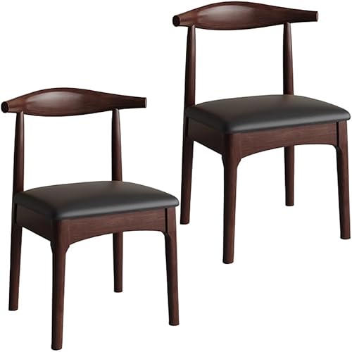 Miniatura 53 de YVYKFZD Solid Wood Dining Chairs Set, Armless Kitchen Chairs, Upholstered Dining Room Chair with Curved Back, Leisure Comfy Side Chair, for Living