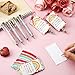 Harloon 36 Pcs Valentine's Day 0.7 mm 8 in 1 Multicolor Ballpoint Pen 8 Colors Retractable Ballpoint Rainbow Pens with Valentine's Day Card for Teacher Kids Office School Party Favors Exchange Gifts