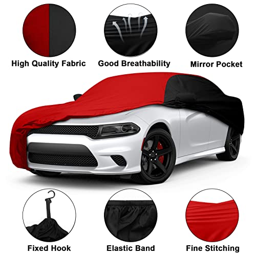 Indoor Car Cover Replace for 2006-2024 Dodge Charger/Chrysler 300 300C, Luxurious Stretch Satin Ultimate Custom-fit Indoor Car Cover for Dust-Proof, Underground Garage, Car Show (Charger)