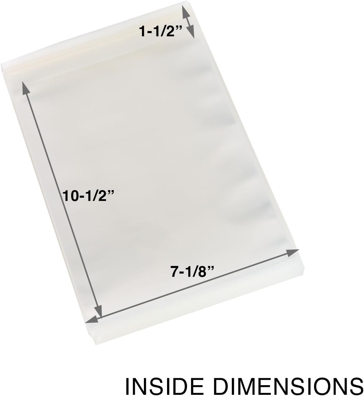Platinum Protectors Comic Book Bags & Boards for Silver Age, Current/Modern (100-Count) Premium Resealable Poly Bag Sleeves - Adhesive Now on The Back of The Bag image 2