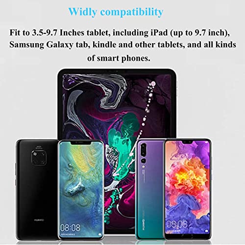 Creatop Tablet Floor Stand With Flexible Gooseneck And Stable Base, Tablet Stand Adjustable 360 Degree Roating Floor Stand For Ipad, Cell Phone Within 3.5-9.7 Inches(Standard, White) #TOP5