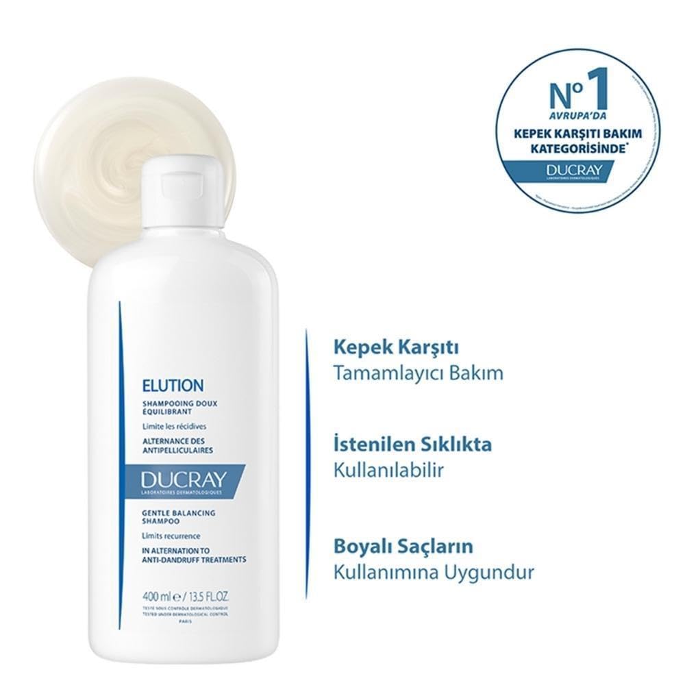 Ducray Elution Rebalancing Shampoo 400ml, 400 ml (Pack of 1) - Image 2