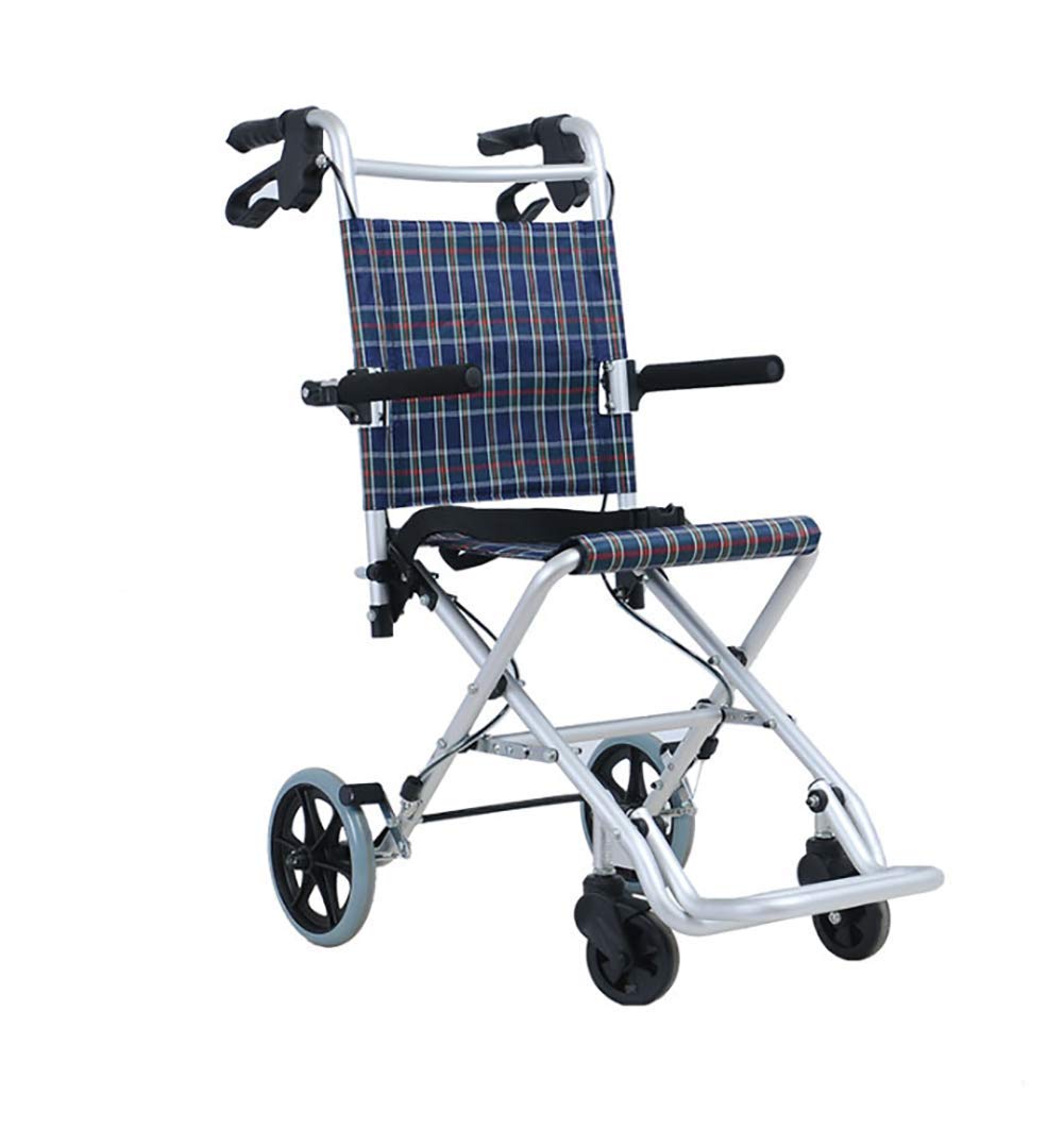 Fauteuil roulant léger et pliable en aluminium pour voyage