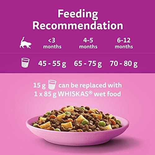 Whiskas Junior Chicken 7kg Bag, Kitten Cat Dry Food - Pack may vary