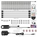 8 PCS RGB Under Cabinet Lighting Kit, 12v Motion Sensor LED Light Strip with Remote, ETL Listed Power Adapter, Music Sync Color Changing Led Lights for Shelves, Cabinet, Counter, Bookcase, 13ft