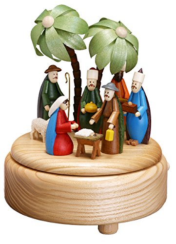 Caja de música de nacimiento Rudolphs Schatzkiste de 16 cm para regalar en Navidad