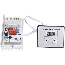 SCR Digital Voltage Regulator 10000W AC Motor Speed Controller, 80A Voltage Regulator with Push Button, AC 220V, for Dimmer, Heating, Power Tools