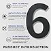 PICNICNI 12 Inch Modern Floating House Number Sign for Outside, Black Metal House Numbers Plaque, Rust-Proof Large Address Numbers for Outdoor 6