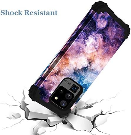 Fingic Samsung Galaxy S20 Ultra Case 3 in 1 Heavy Duty Protection Hybrid Hard PC Soft Silicone Rugged Bumper Anti Slip Full-Body Shockproof Protective Case for Samsung Galaxy S20 Ultra, Nebula Black