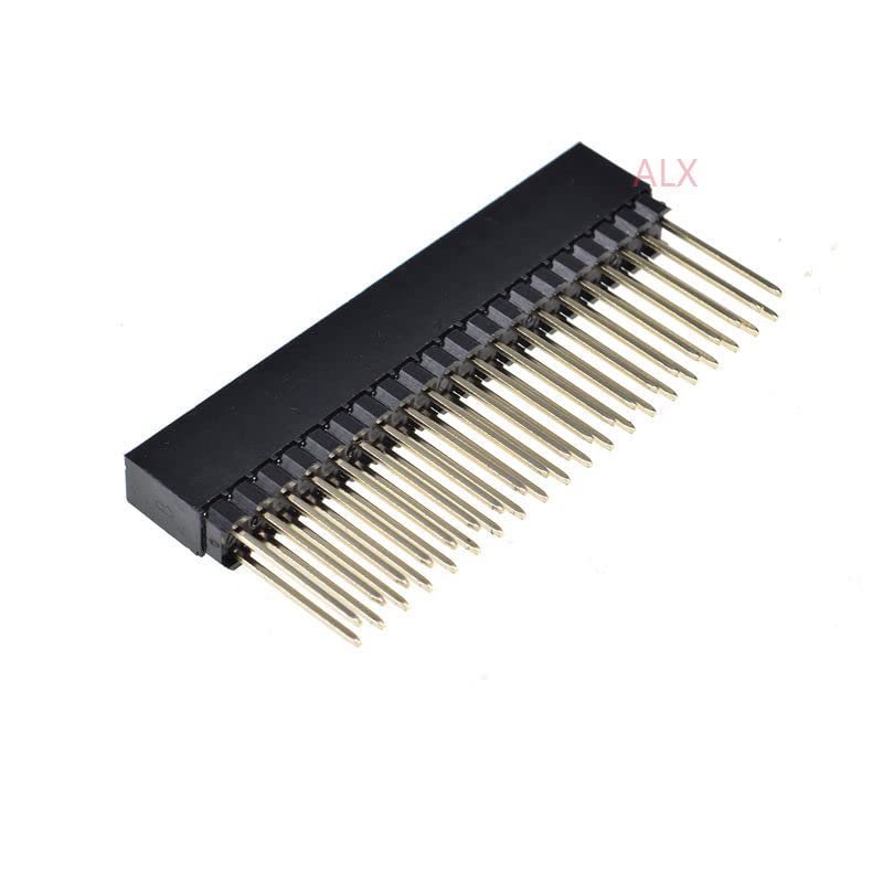 5PCS 2x20 PIN Double Row Straight Female PIN Header 2.54MM Pitch pin Long 12MM Strip Connector Socket 2 * 20 40 PIN 2x20pin pc104