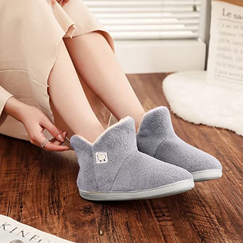 Mens Womens Comfort Slippers Plush Lining Winter Booties Slipper Memory Foam House Shoes Warm Boots Slippers4