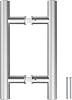 Ranbo Matte Black 8 (CTC) Back to Back Shower Door Handle, 12 Length, Heavy Duty 1mm 304 Stainless Steel Pull, Fits 1/4-1/2 Glass Doors & 1-3/8-2-3/16 Barn Doors