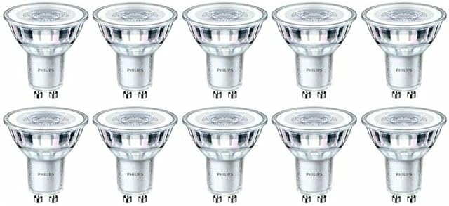 10 Pack - Philips CorePro LED Spot 4.6W (50W) GU10 Lamp 4000k Cool White 390 Lumen 15000 Hours 36° Beam - 929001218202 - [Energy Class A+]