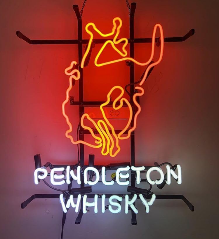 Queen Sense 20'x16' Pendletons Whisky Neon Sign Light Man Cave Bar Pub Beer Gift Neon Lamp A120PNW