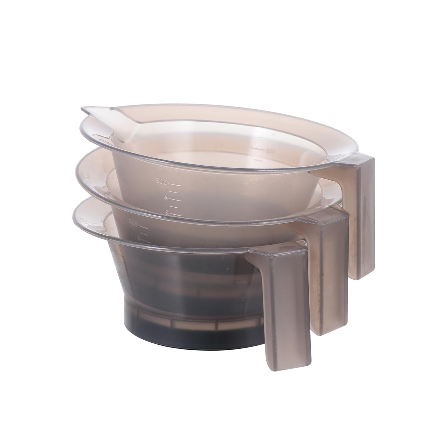 HONMEET 3pcs Hair Dye Bowl Set Mixing Tint Bowls for Hair Stylists Highlighting Safe Plastic Comfortable Handle