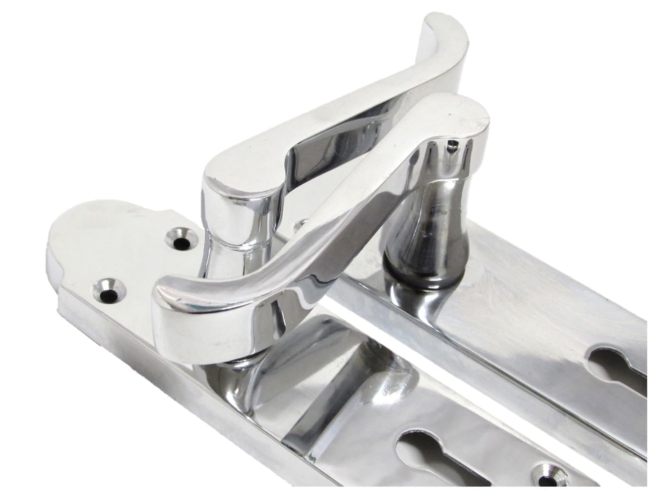 Epsom Door Handle - Chrome Internal Door Handles - Door Handles Internal Sets Including 3 Lever Motice Sash Lock, Chrome Door Handle Set for Internal Doors, Door Handle in Chrome, 170mm x 42mm