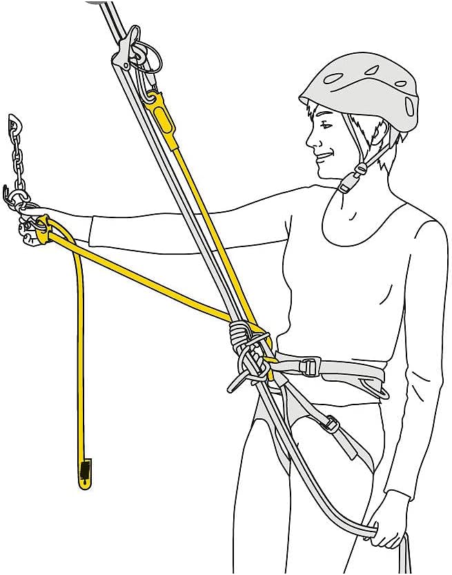 PETZL, Dual Connect Adjust Lanyard Red, Adjustable double lanyard for climbing and mountaineering