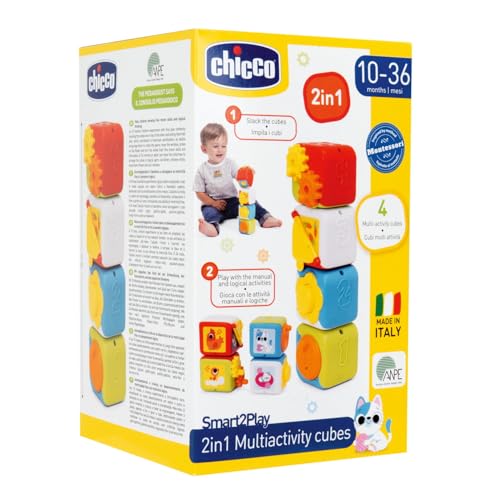 Chicco Lot de 4 Blocs colorés d'animaux à empiler pour Un Plaisir sensoriel activités manuelles et logiques Jouet pour Enfants 10 - vue 6