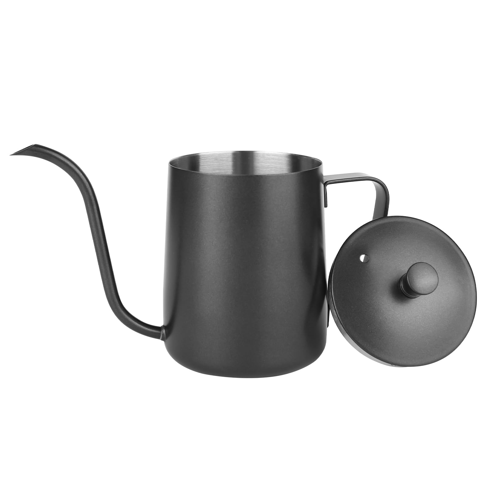 Annaffiatoio bonsai, 300 ml in miniatura, in acciaio inox, con beccuccio lungo, piccolo annaffiatoio per piante da interno, mini annaffiatoio (nero
