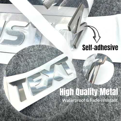 XRLSG Custom Car Emblem - Stainless Steel - Automotive Decorative Emblems - Silver - Universal Fit - Car, Truck, Motorcycle, Boat - Thumbnail 2