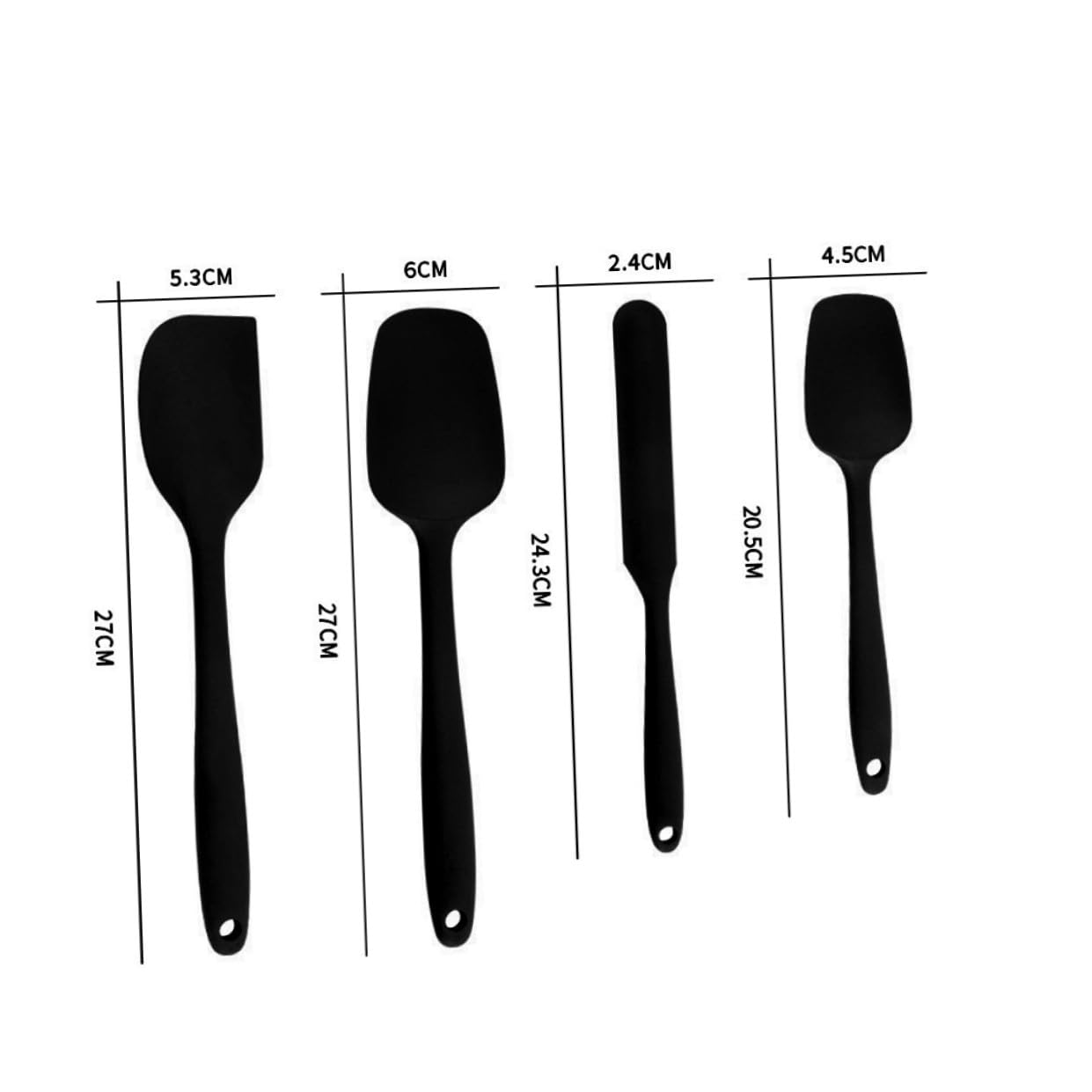 Juego de Espátulas de Silicona para Crema de 9 Piezas, Ligero y Flexible, Adecuado para Repostería y Alisar Pasteles en Cocina
