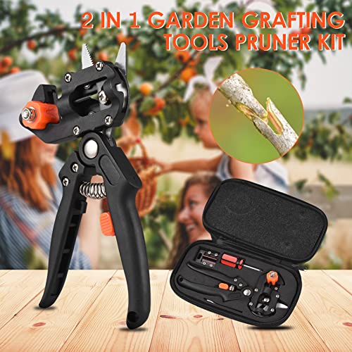 2 em 1 ferramentas de enxertia de jardim podador kit máquina de enxertia enxertia alicate de corte p