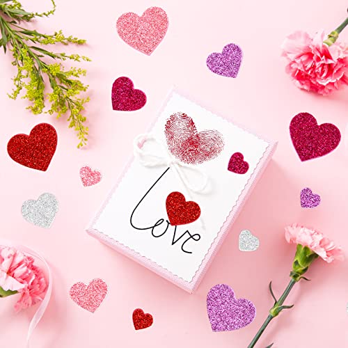 Glitter Heart Stickers Foam Heart Shaped Self Adhesive Stickers For Valentine's Day Craft 500Pcs #TOP5