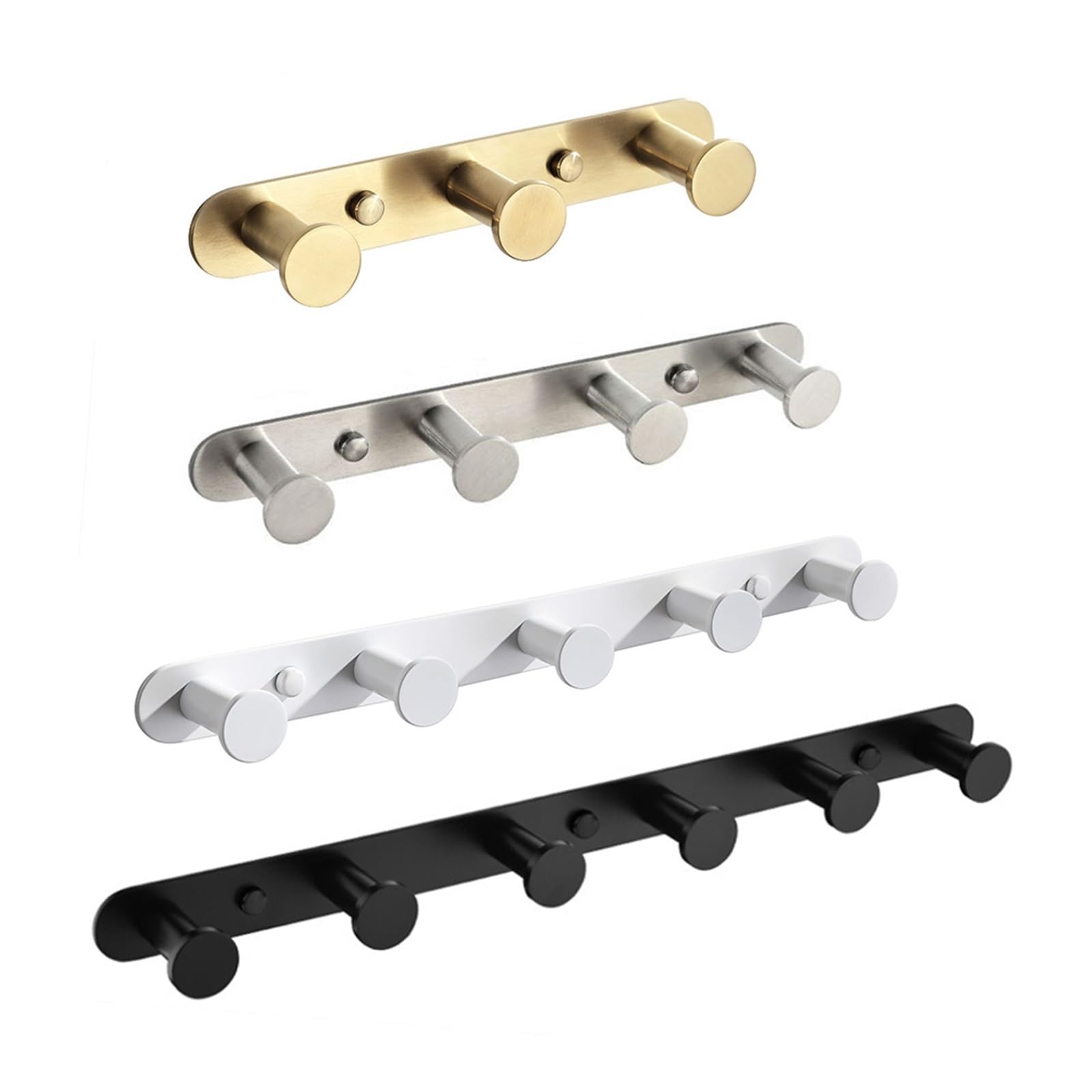 Rohcghc Brushed Gold 4 Hooks Coat Rack, Wall Hooks(Brushed Gold 4 Hooks)