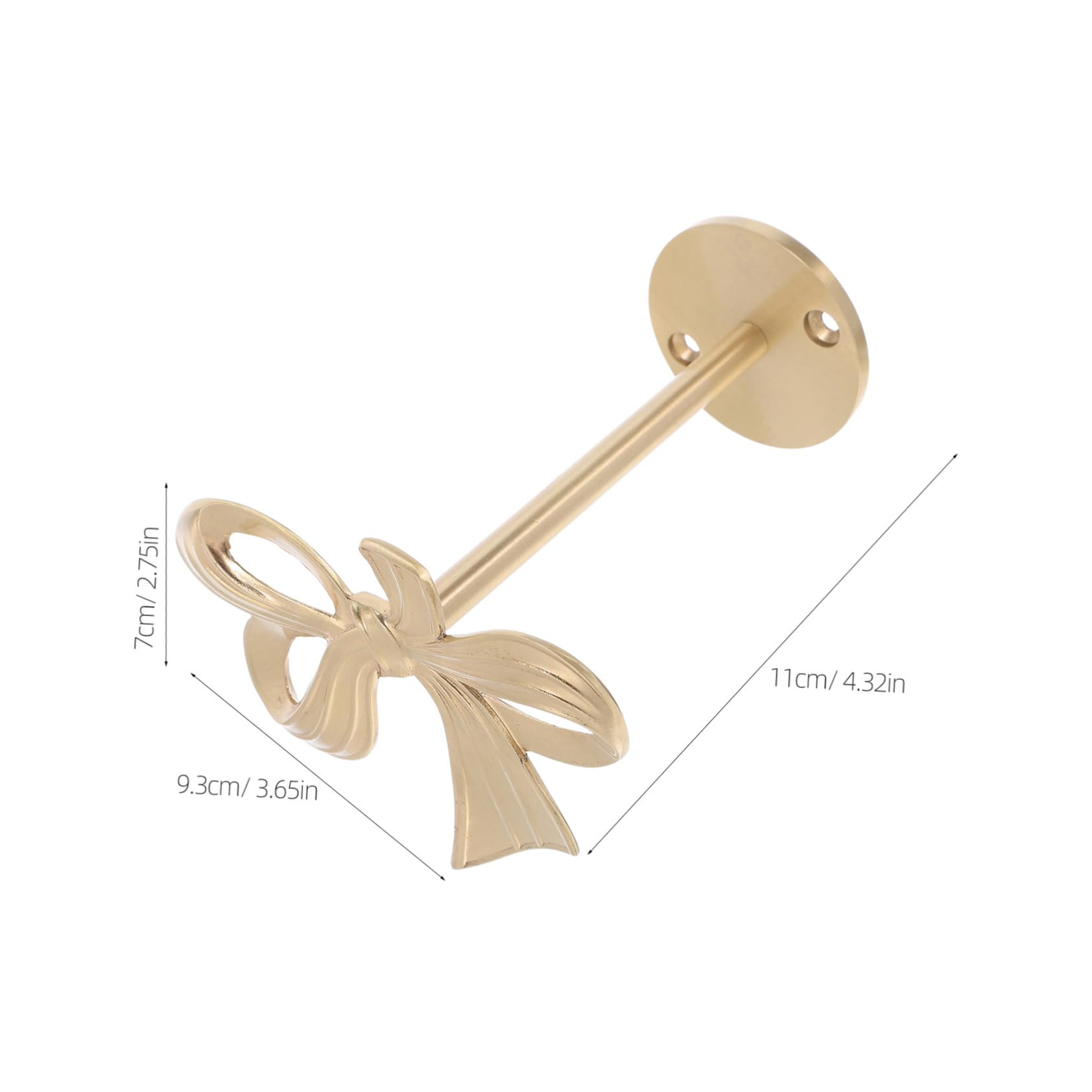ULTECHNOVO Porte-Rideaux Laiton Doré à Nœud Décoratif Supports Muraux Métalliques pour Rideaux Crochets Multifonctions pour Chambre Bureau et Salon