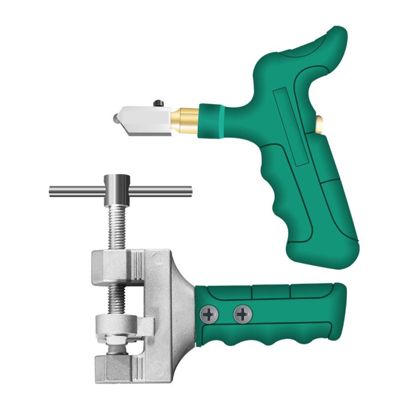 Tile Cutters, Tile Cutter Tool Kit Portable Handheld with Dual Purpose Head for Cutting Glass Ceramic Tiles Opener for Cutting and Grinding(Tile Cutting Set)