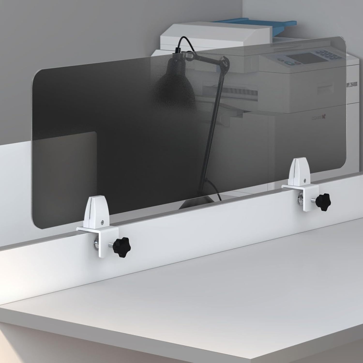 Divisores de escritorio de acrílico transparente, paneles de privacidad extraíbles para escuelas y centros de llamadas, barreras visuales transparentes (60 x 40 cm) - Mejora el enfoque y la