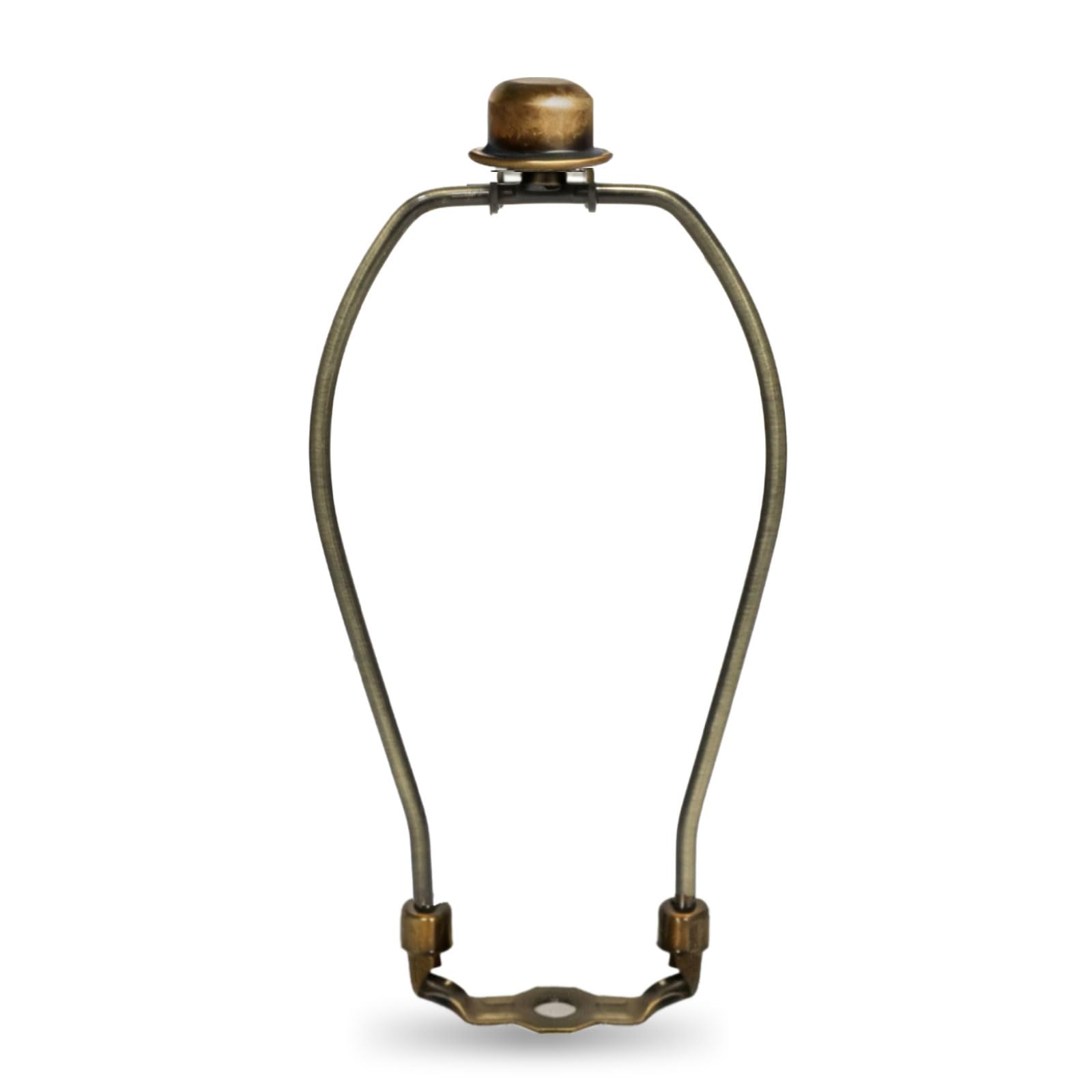 Photo 1 of 7 Inch Antique Bronze Lamp Shade Harp Holder - Detachable Lamp Shade Holder Replacement with Standard Harp Saddle & Lamps Finials, Metal Decorative Accessories and Parts Repair