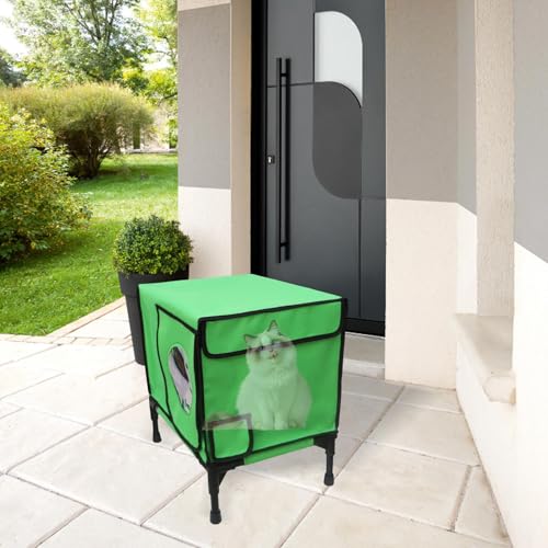 Abri pour chat extérieur étanche avec isolation thermique hiver