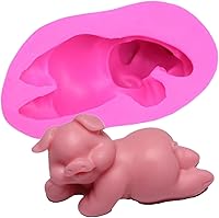 Vista 10 de Molde de Silicona de Cerdo para Baño para Jabón, Vela, Fondant, Chocolate, Caramelo, Decoración de Tarta, Herramientas de Pastelería, Molde