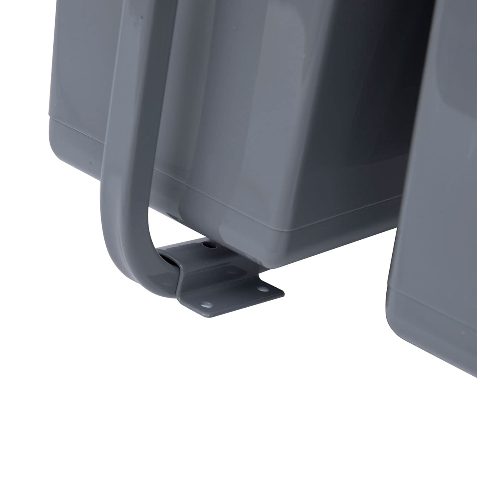 HOMCOM Pattumiera Estraibile da 40L con 3 Contenitori per Raccolta Differenziata, Cestino Spazzatura in Acciaio, ABS e PP, 48x34.2x41.8 cm, Grigio