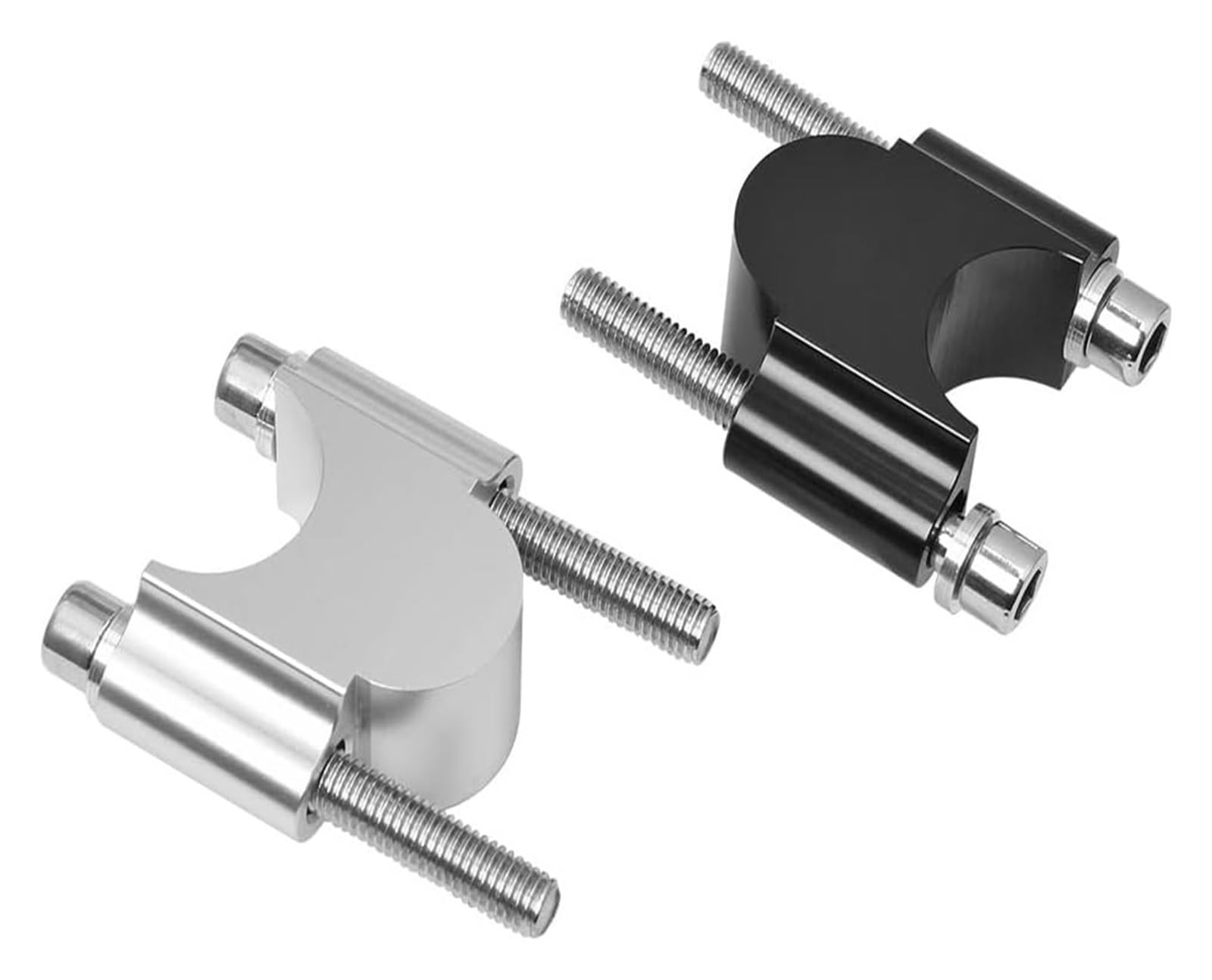 para MT07 para MT09 Manillar De Motocicleta Elevador De Manillar De Motocicleta Abrazadera De Mango De Montaje Universal 28mm 1 1/8 "22mm 7/8" Alzas Manillar Motocicleta(Sliver 22mm)