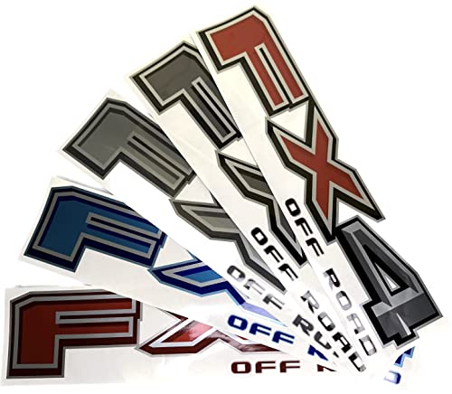 GOLD HOOK FX4 Off Road Decals Compatible with Ford F-150 F-250 F-350 - Premium Series - Red and Black Metallic Finish - Set of 2 by GOLD HOOK - Image 4