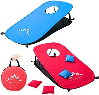 Himal Collapsible Portable Corn Hole Boards With 10 Cornhole Bean Bags And Tic