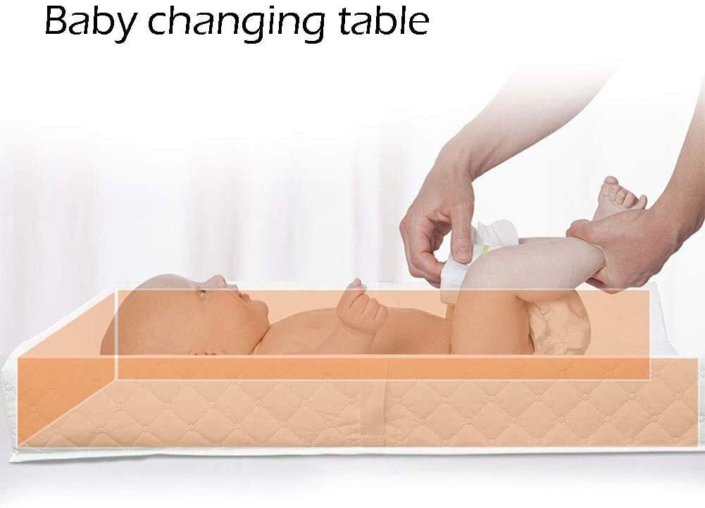 Cambiador de Pañale,Cambiador unisex impermeable para bebés con bordes elevados, almohadilla de orina para pañales contorneada para bebés, portátil para el hogar y los viajes, con capacidad