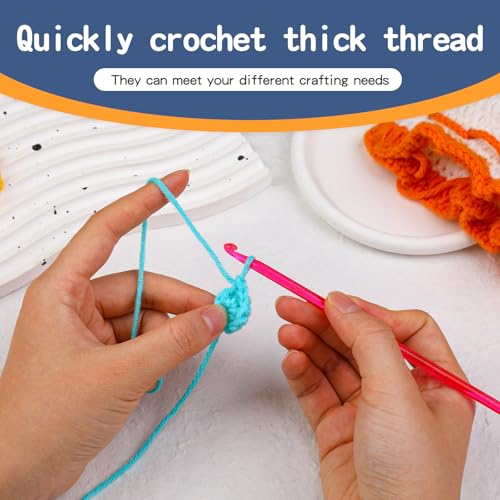 Image of QMNNMA 5 mm Crochet Hook, Ergonomic Crochet Hooks, Crochet Needles | Ergonomic Handle for Arthritic Hands, Colorful Transparent Crochet Hook for Beginners and Crocheting Yarn