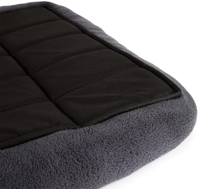 EveryYay by Petco Plush Dog Crate Mat 46" L X 28" W X 2" H Charcoal Grey