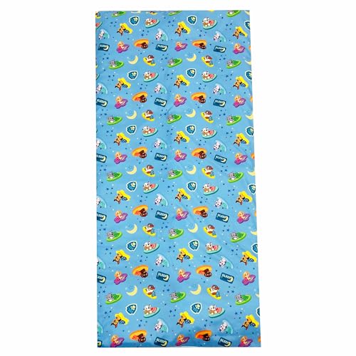 MORIPiLO パウパトロール 敷き布団カバー シングル (パウパト フレンズ 柔らかピーチスキン) ジュニアサイズ 子供用 ブルー 90x190cm グッズ 可愛い キャラクター まくらのモリシタ