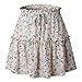Price comparison product image ADESHOP Women Casual Retro High Waist Print Design Evening Party Short Skirt(Beige, L)